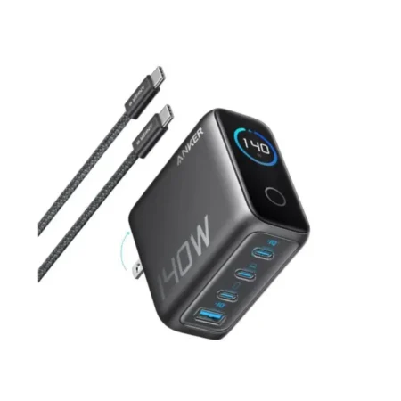 Anker Zolo 140W 4-Port Multi Device Charging GaN Power Adapter With Type-C Cable - 18 Months Warranty
