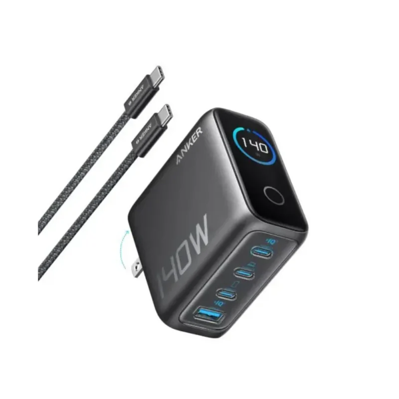 Anker Zolo 140W 4-Port Multi Device Charging GaN Power Adapter With Type-C Cable - 18 Months Warranty