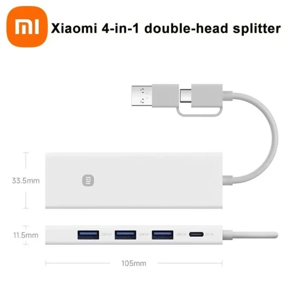 Xiaomi 4in1 Dual Head Splitter Hub