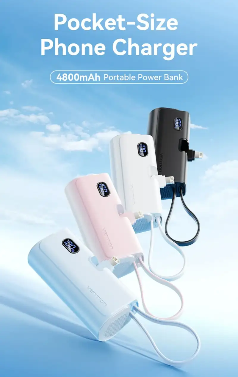 VENTION LED Display 4800mAh Power Bank