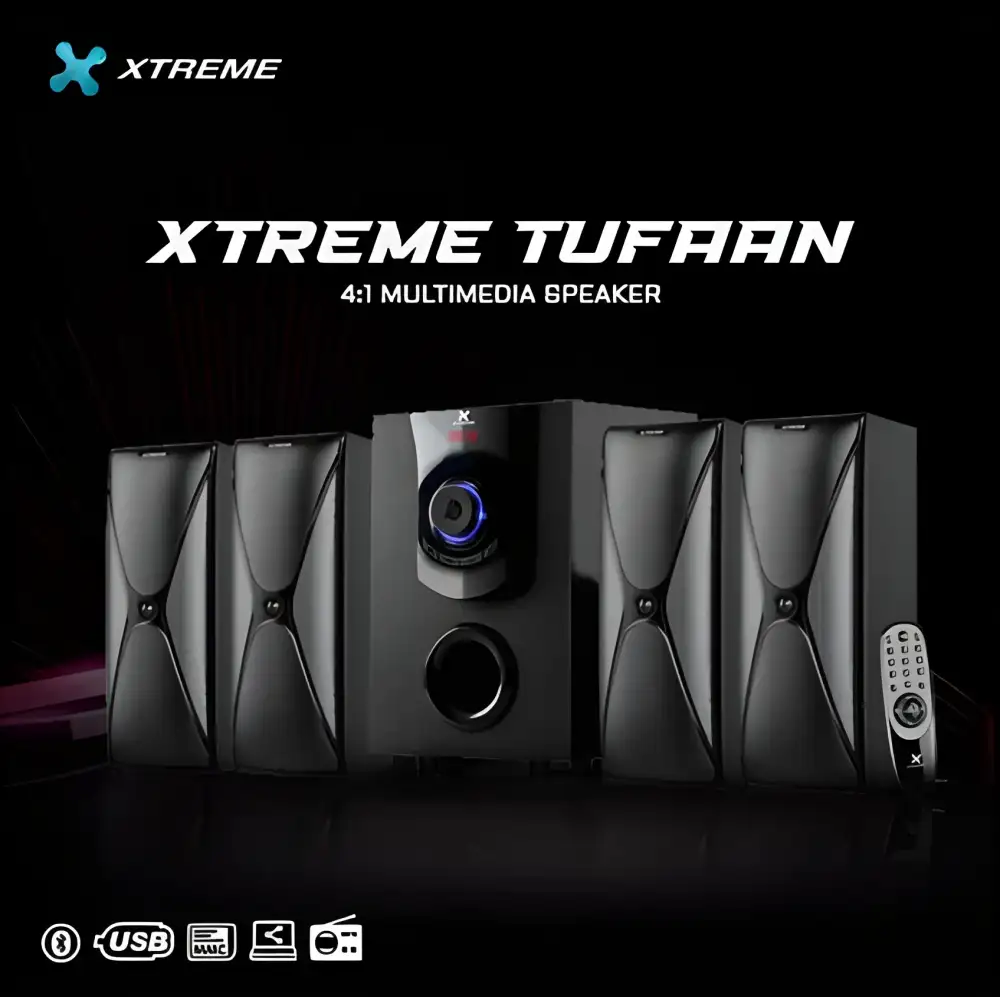 Xtreme TIGER 2:1 Black Bluetooth Speaker