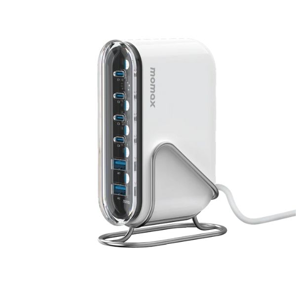 MOMAX 1-Charge Flow+ 120W USB-C & USB-A 6-Port GaN Desktop Charger (UM55)
