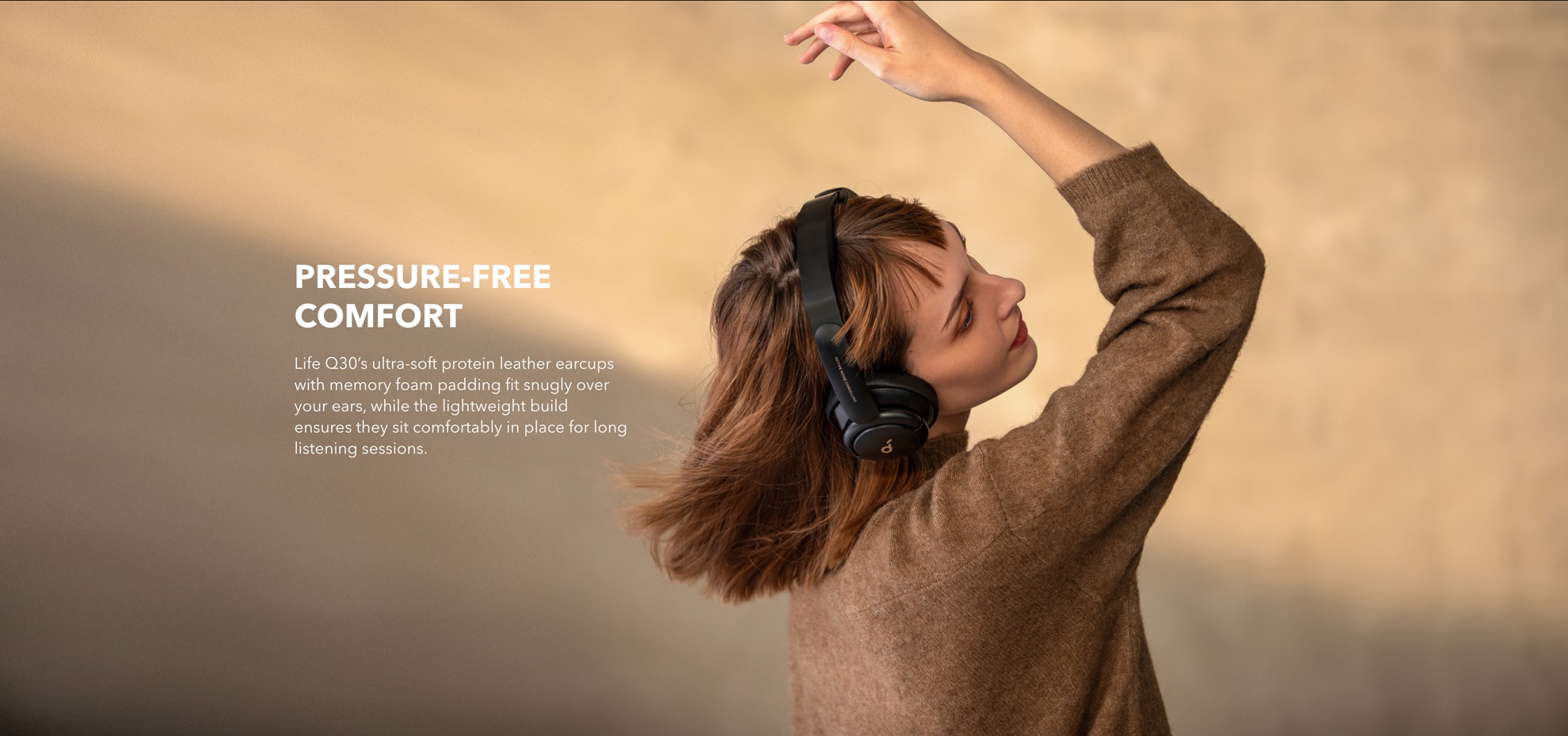 Anker Life Q30 over-ear headphones battery and comfort