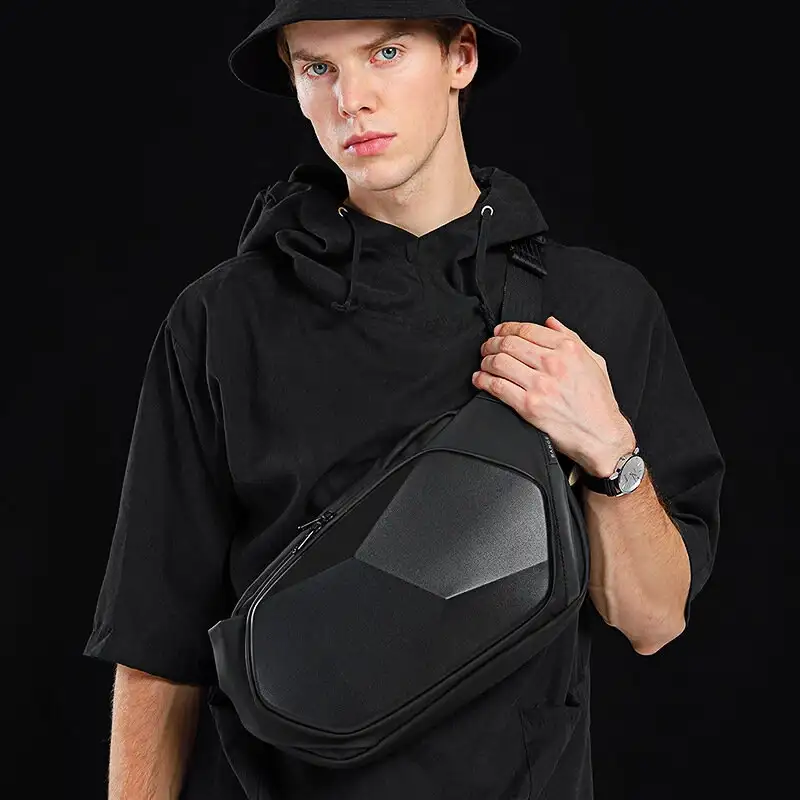 Bange Locomotive Sling Bag 7229 Anti-Theft Waterproof Hard Shell Chest Crossbody Bag