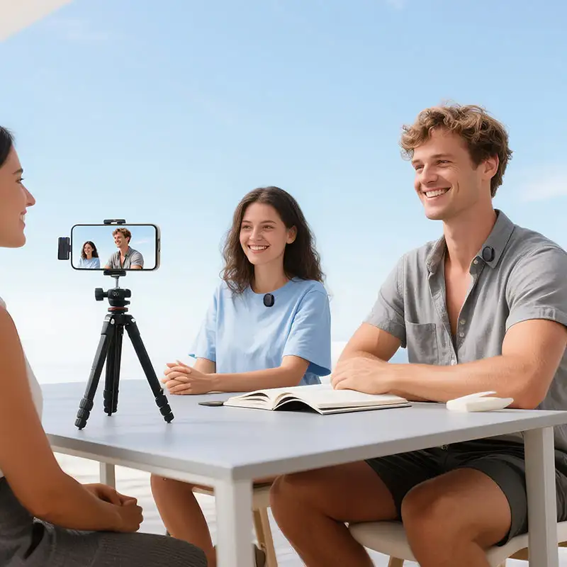 Wireless magnetic lapel mic set perfect for video recording