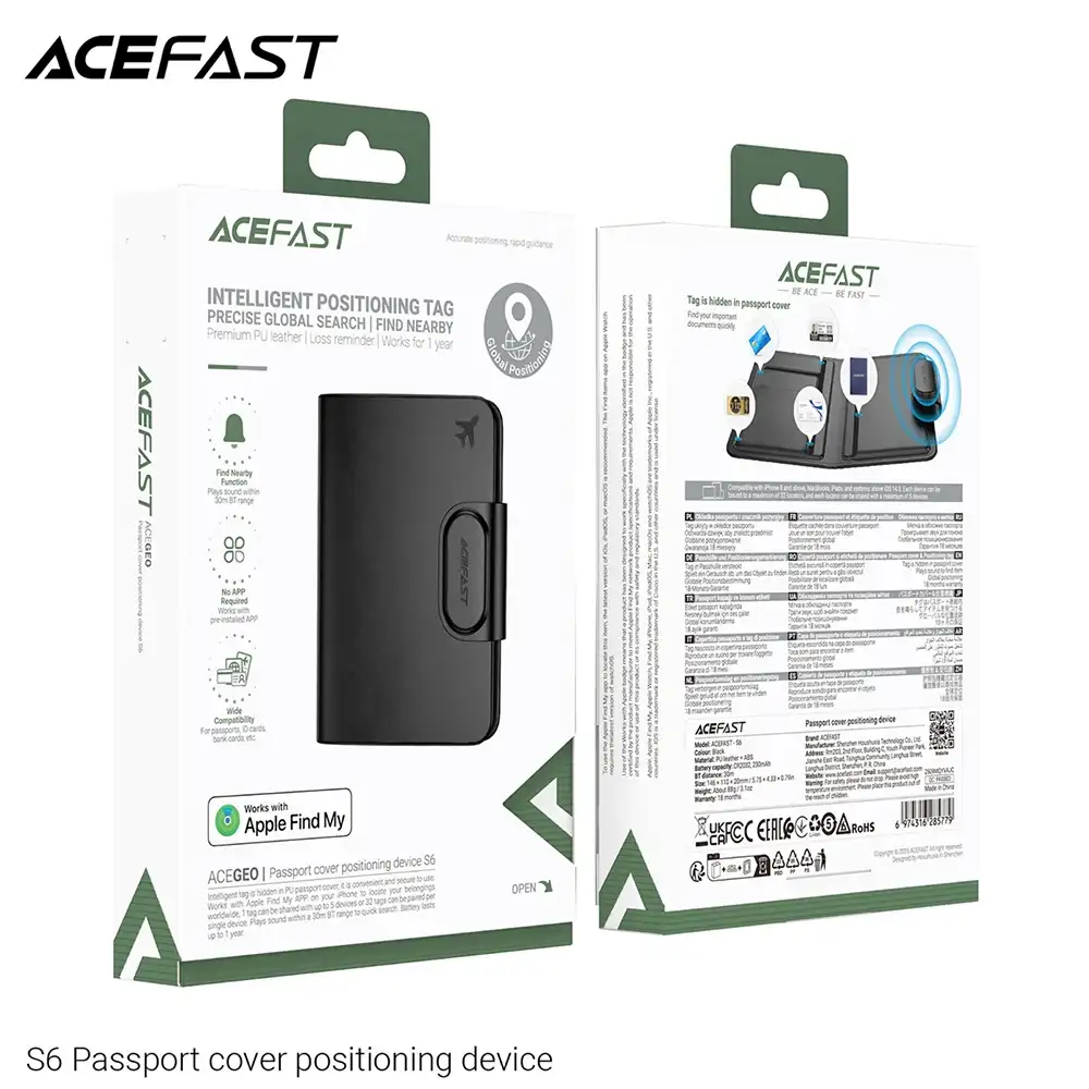ACEFAST S6 Smart Passport Holder Premium Leather Design