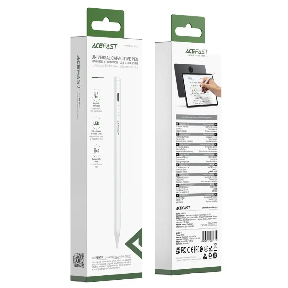 ACEFAST V1 Capacitive Pen Active Recognition Low Latency Magnetic Stylus