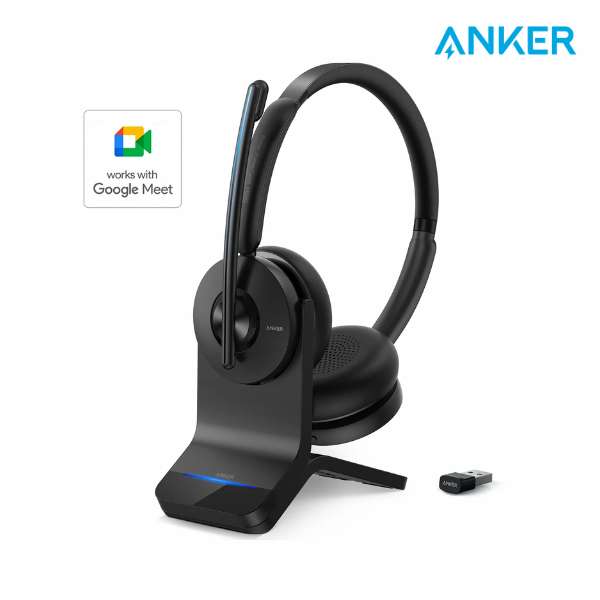 ANKER H500 PowerConf Bluetooth Dual-Ear Headset with Microphone