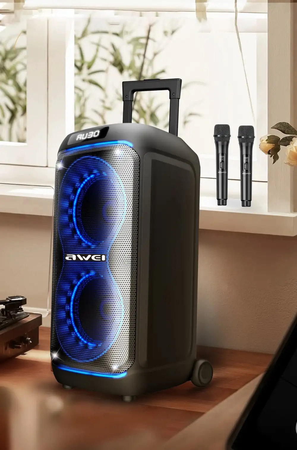 AWEI KT33 trolley Bluetooth speaker with dual mics