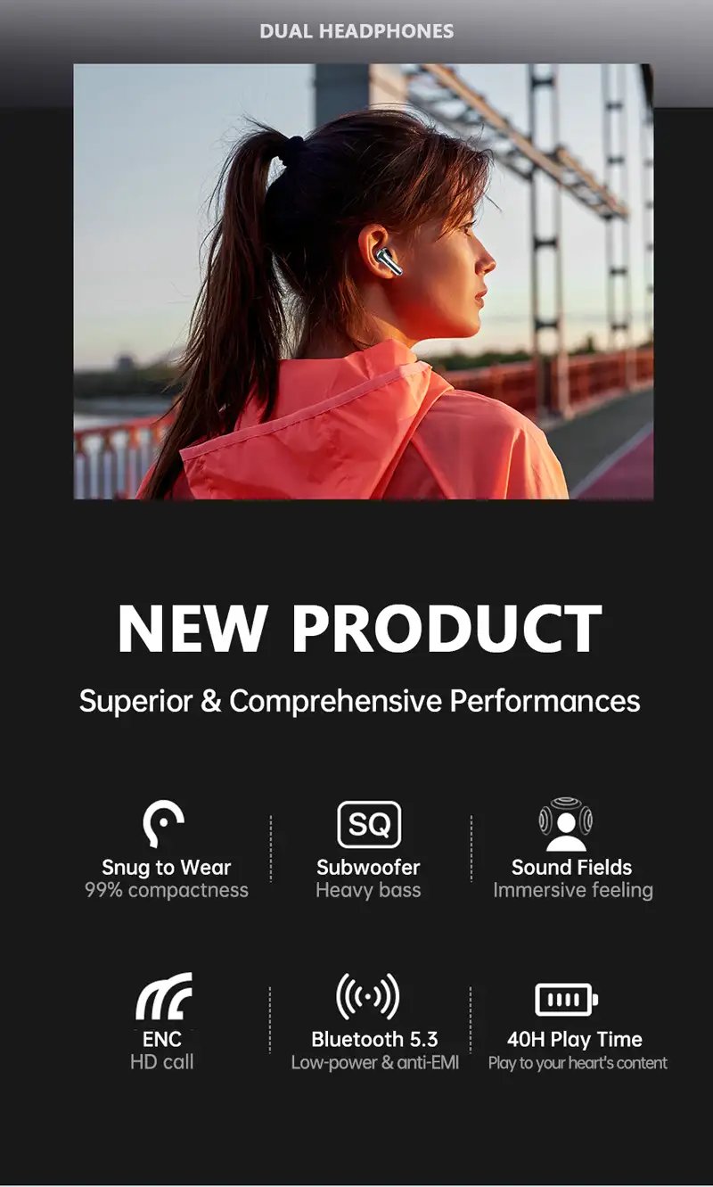 AWEI T79 ENC TWS 2 Pair Earbuds