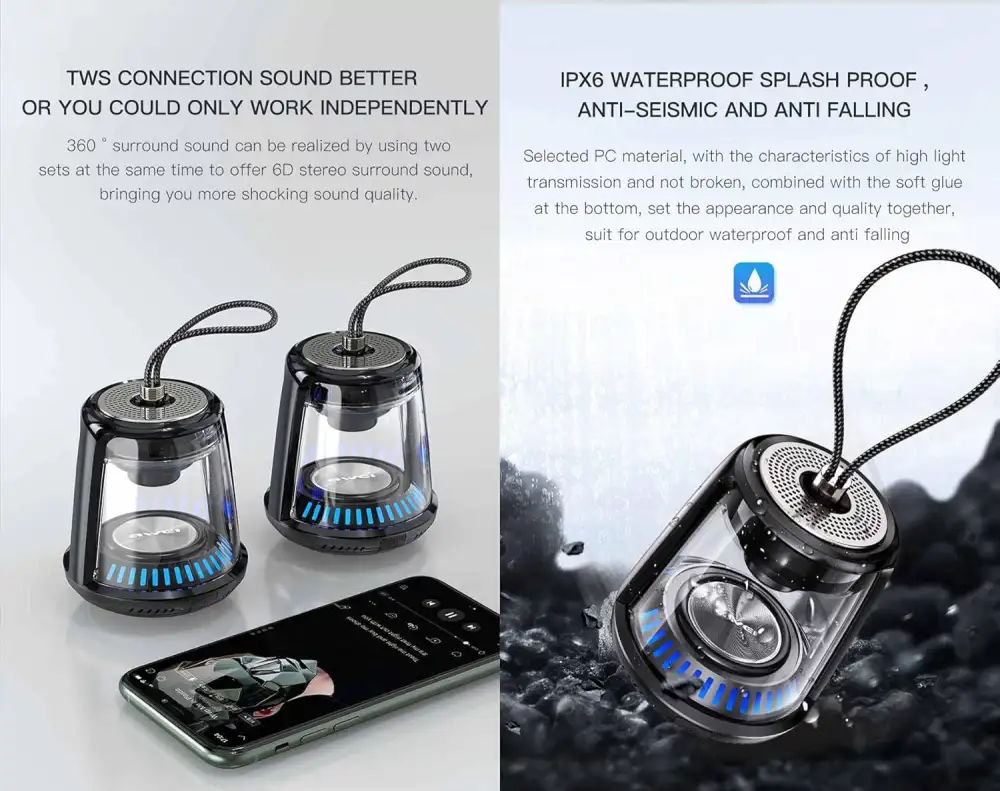 AWEI Y666 Mini Portable Bluetooth Speaker