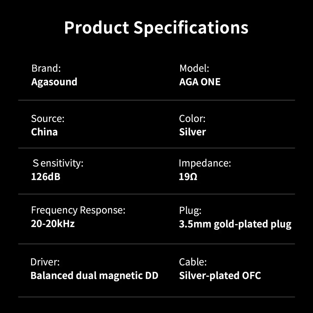 Agasound AGA ONE Balanced DCD Magnetic DD HIFI Earphones In ear Monitor Wired headphones