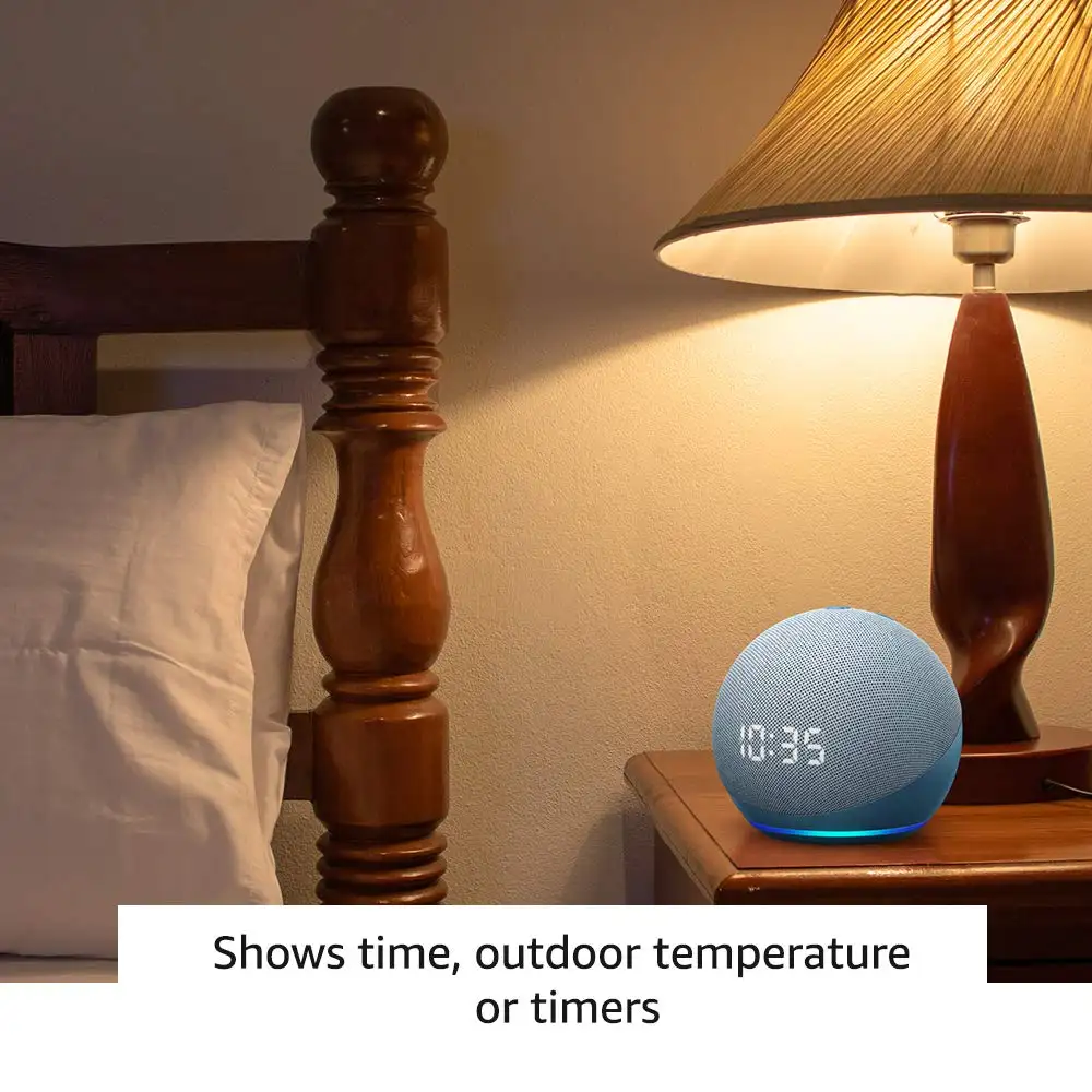 Amazon Echo Dot 4th Gen Clock Edition Smart Speaker