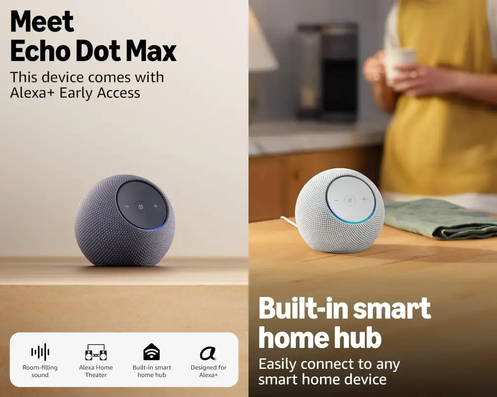 Amazon Echo Dot Max 2025 Alexa smart speaker