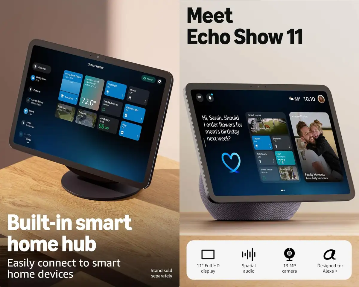 Amazon Echo Show 11 with Alexa Plus and spatial audio features