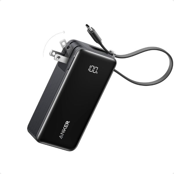 Anker 10000mAh 30W Fusion Power Bank with Built-in USB-C Cable (A1637)
