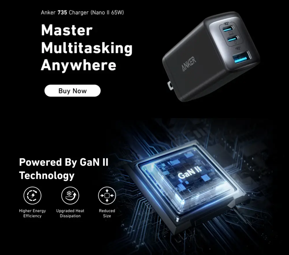 Anker 735 Charger Nano II 65W GaN Charger 