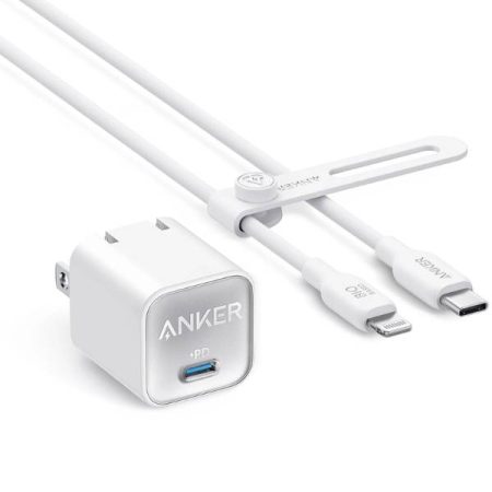 Anker Nano 3 30W Adapter with Type C to Lightning Cable (B2152)