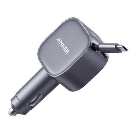 Anker Nano 75W Car Charger with Retractable USB-C Cable (A2738)