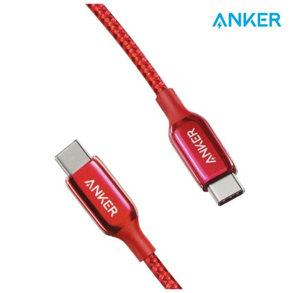 Anker PowerLine + III USB C to USB C Cable (3ft/6ft), Red