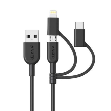 Anker Powerline II USB-A To 3 In 1 Charging Cable, A8436H12