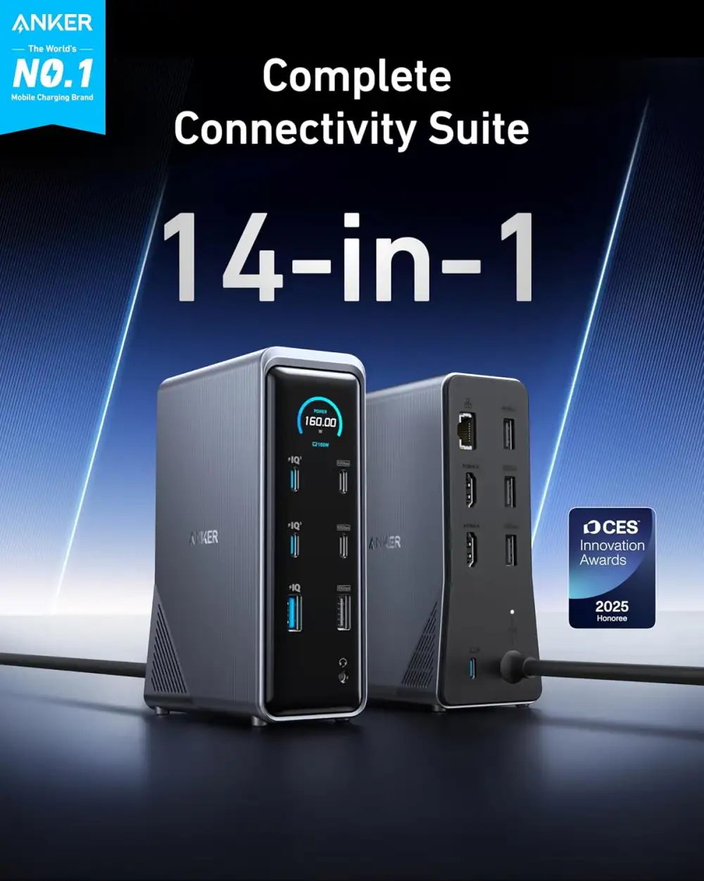 Anker Prime 14-in-1 160W Docking Station A83B6