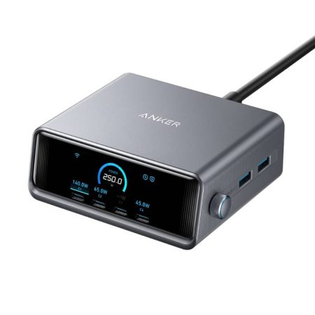 Anker Prime 250W GaN USB-C Charging Station with LCD Display (A2345)