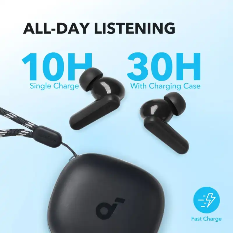 Anker Soundcore P20i Bluetooth earbuds with long battery life and sleek design