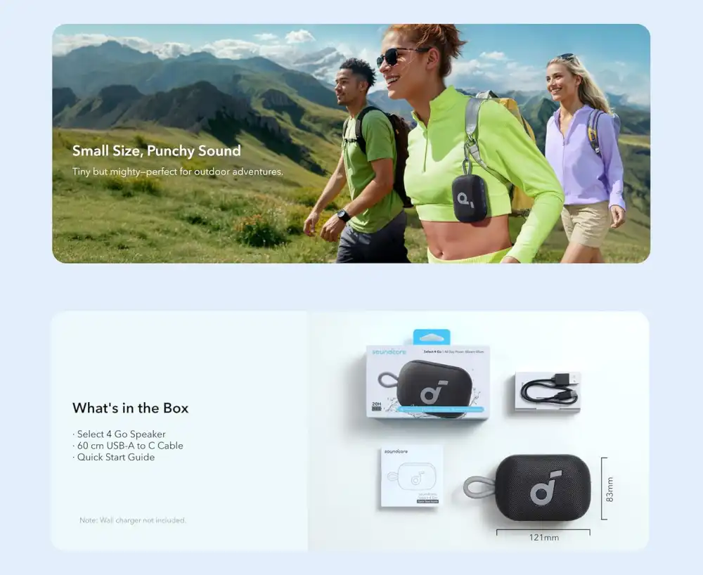 Anker Soundcore Select 4 Go portable Bluetooth speaker outdoor hiking compact size speaker Bangladesh
