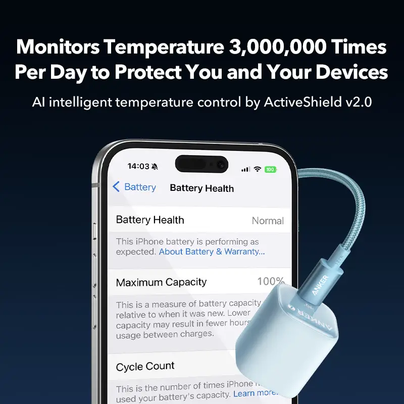 Anker Zolo 30W GaN charger temperature management