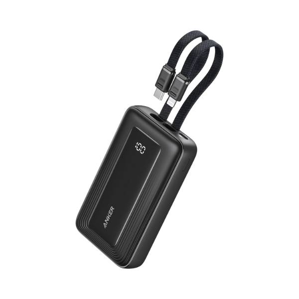 Anker Zolo A1681 20000mAh 30W Power Bank with Attached Type-C & Lightning Cable
