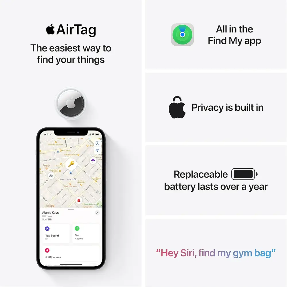 Apple AirTag 4 Pack original GPS tracker device