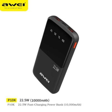 Awei 10000mAh P10K 3 in 1Portable Power Bank
