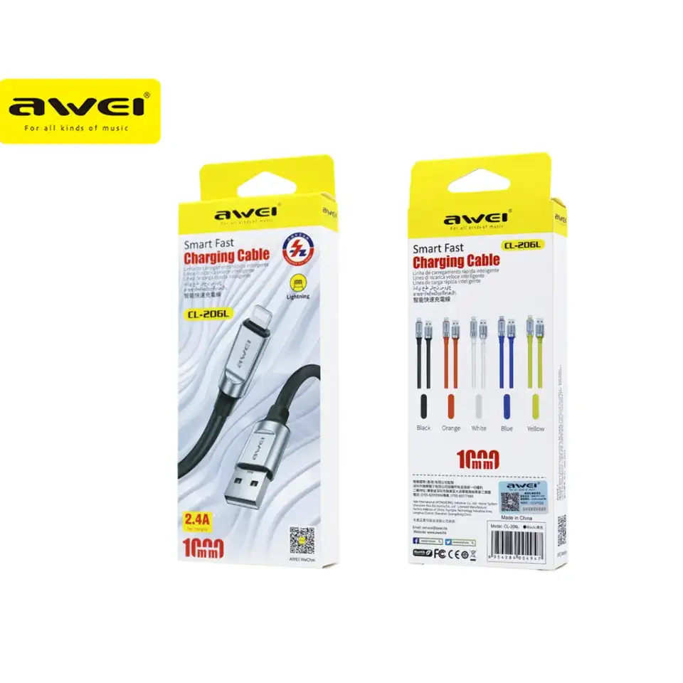 . Awei CL-206L fast Lightning cable for iPhone users