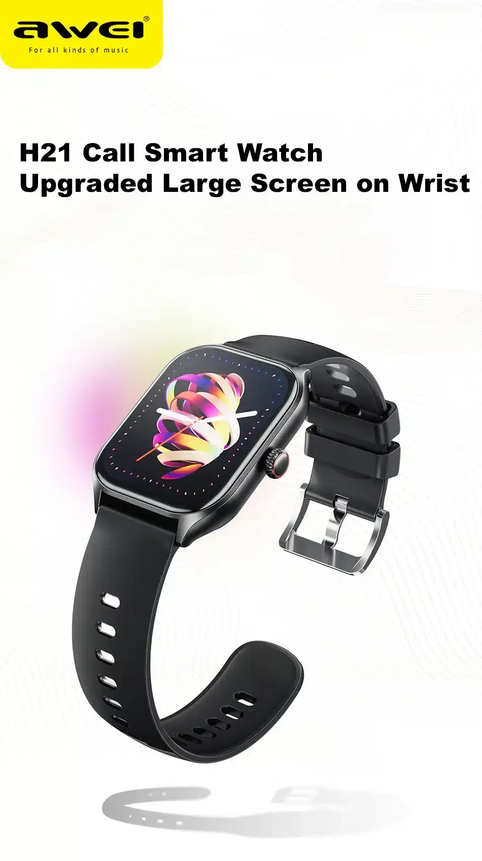 The Awei H21 Smart Watch offers a perfect combination of style and technology, with fitness tracking and smart notifications for daily use.