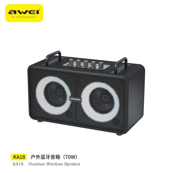 Awei Ka18 70W Output Wireless Speaker (Heavy Bass) with RGB Light Effect