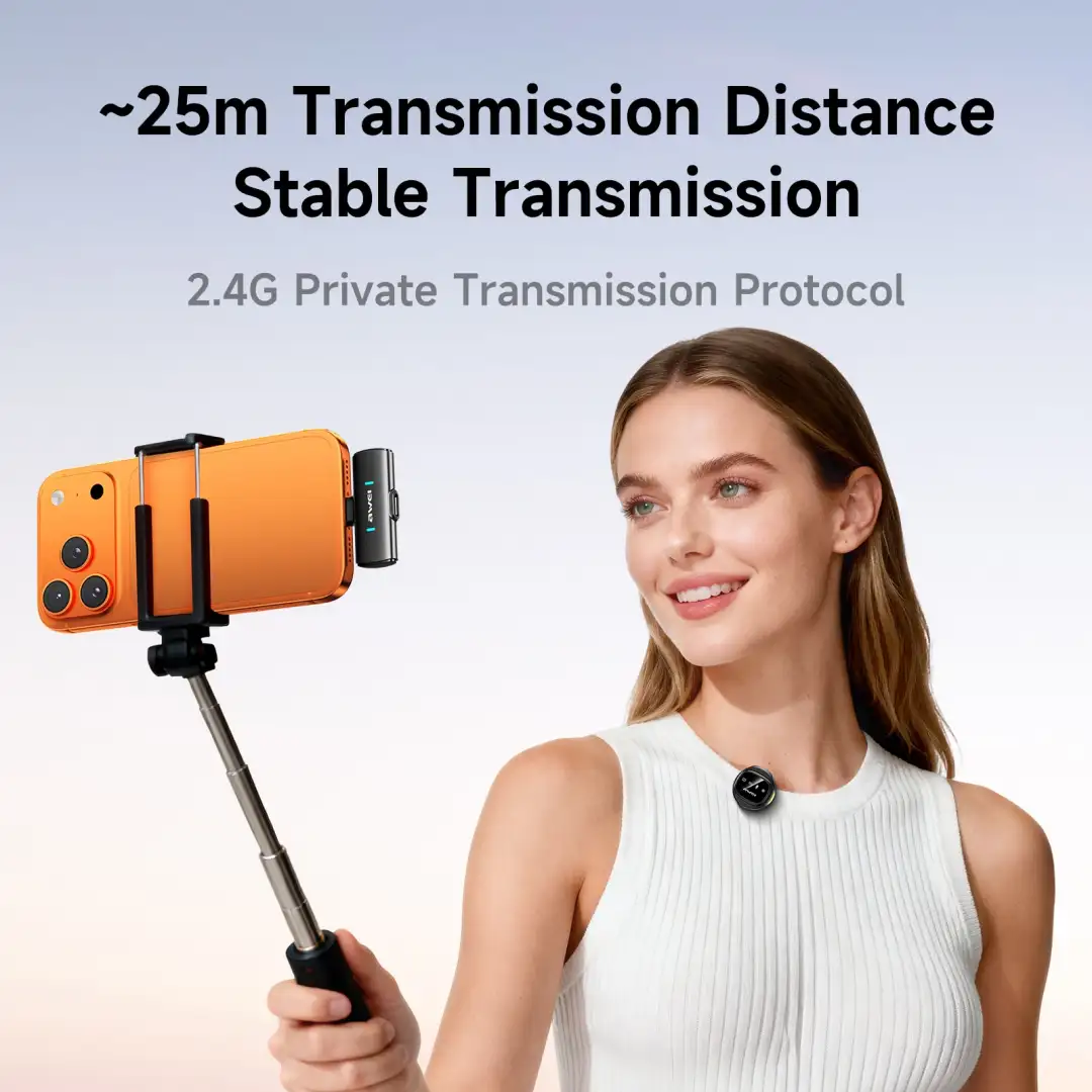 Premium Awei wireless lavalier mic with magnetic clips