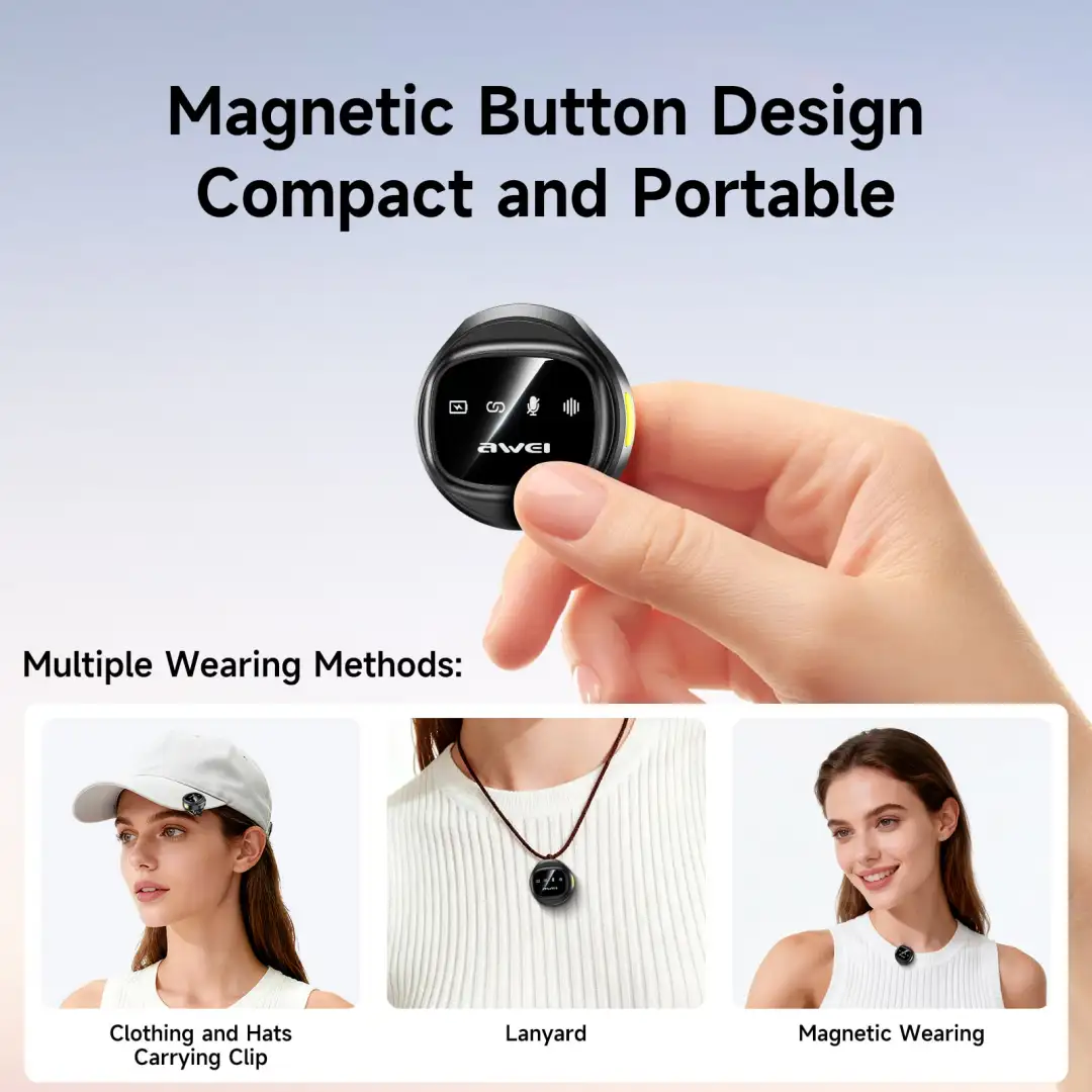 Dual wireless microphone for content recording by Awei
