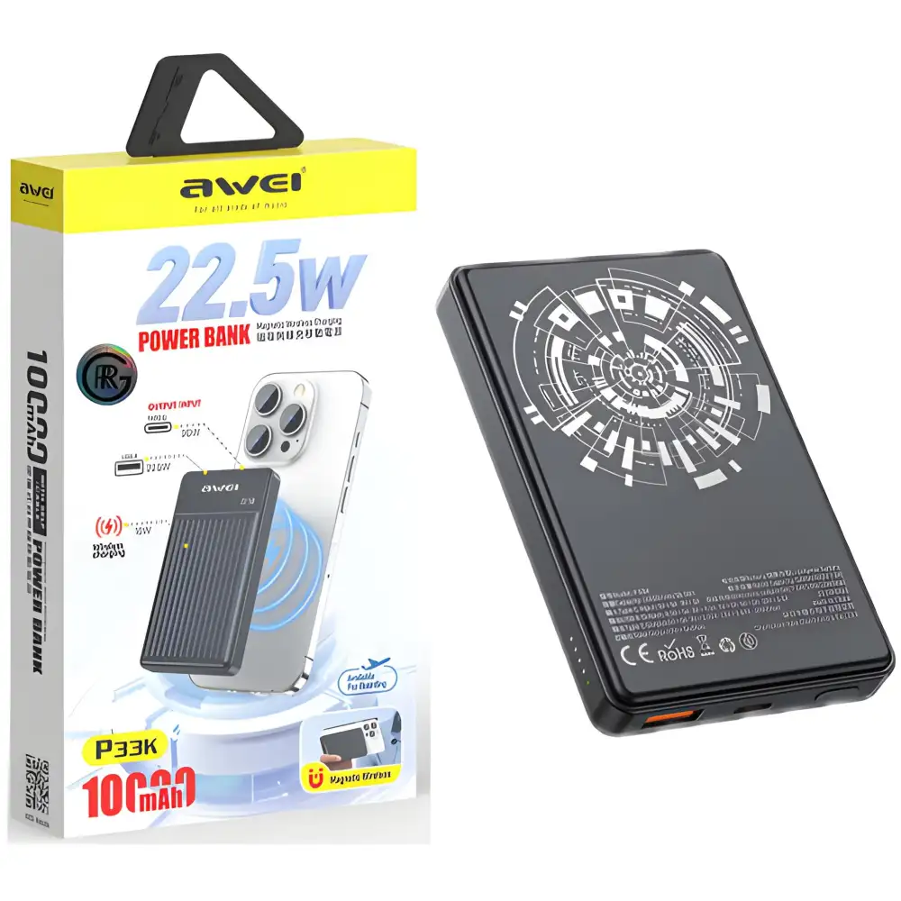 Awei P33K 10000mAh 22.5W Fast Charging Power Bank