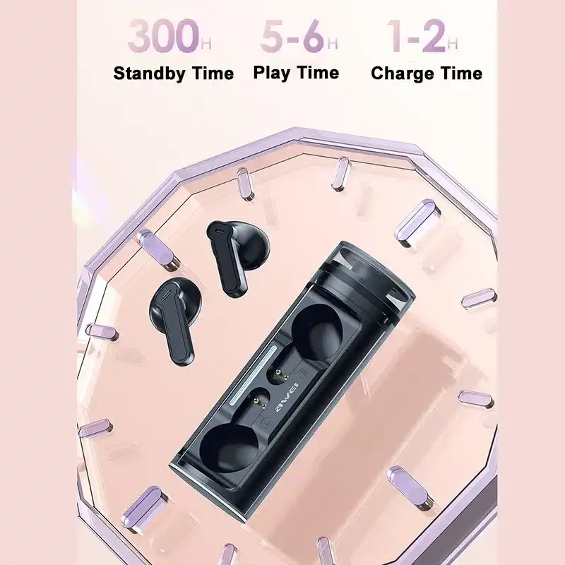 Lightweight Awei T77 buds with stable connection
