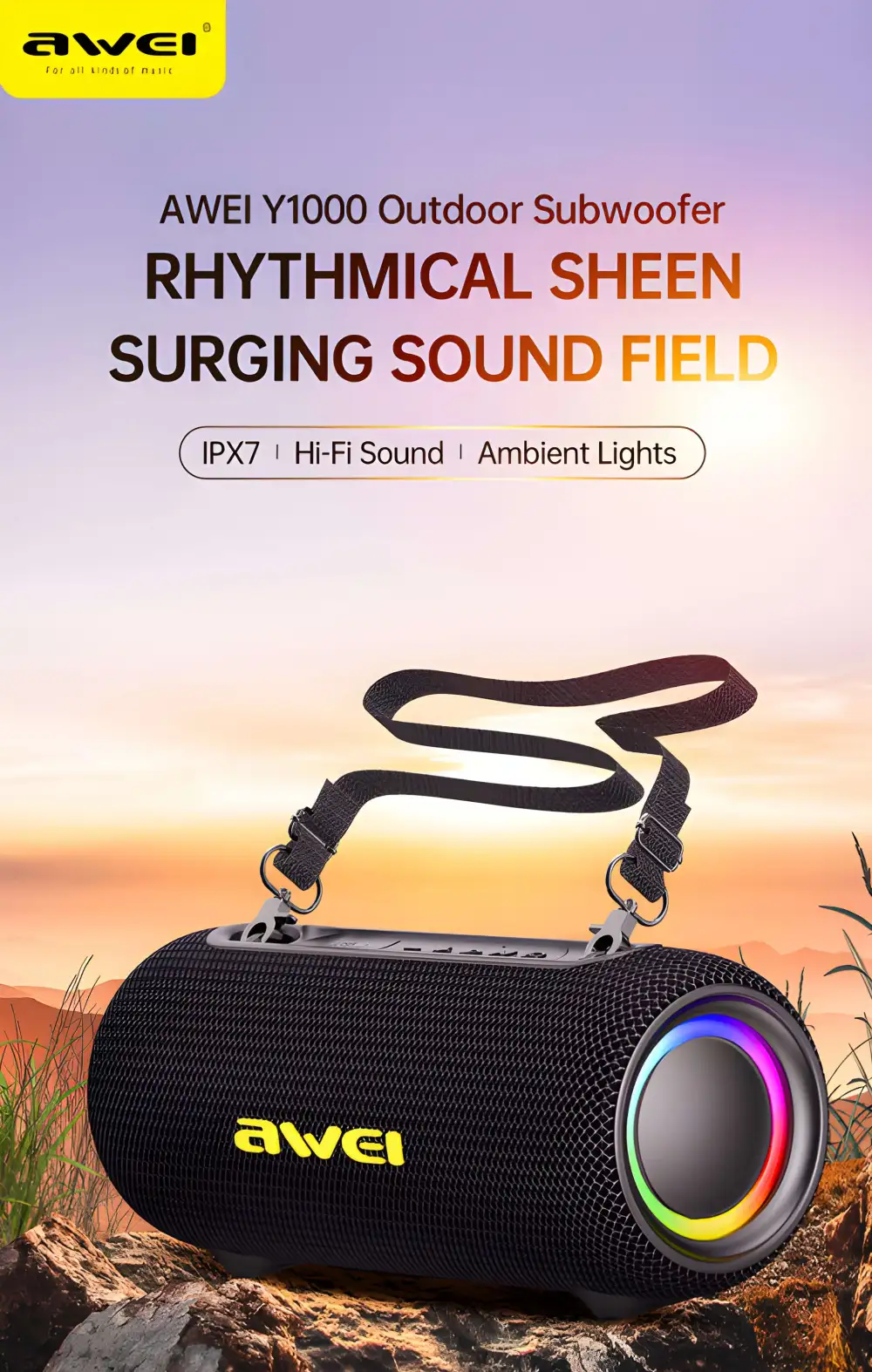 Awei Y1000 60W Stereo Sound Wireless Speaker