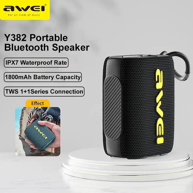 Awei Y382 IPX7 Waterproof Mini Wireless Bluetooth Speaker