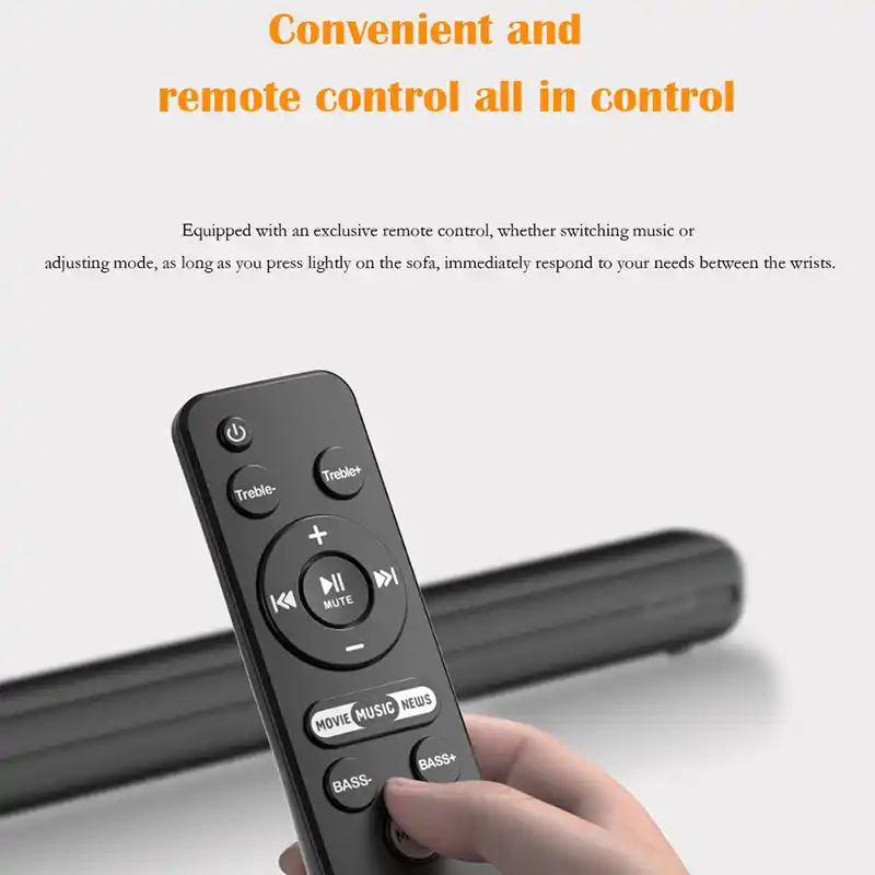 Awei Y520 Bluetooth 5.0 Soundbar with 50W Subwoofer Home Audio System