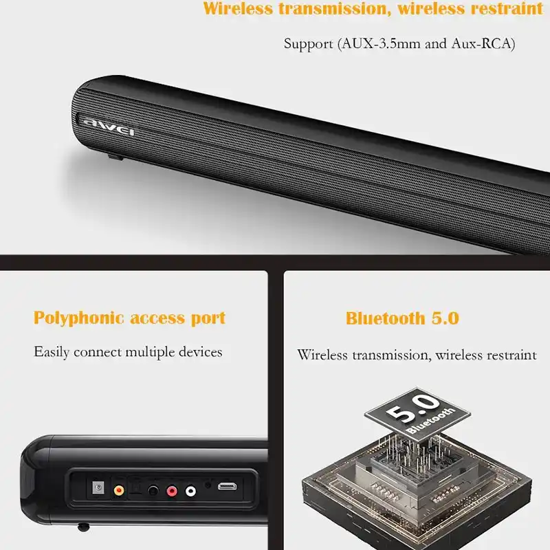 Awei Y520 Soundbar 110W Wireless Speaker with Subwoofer for Home TV