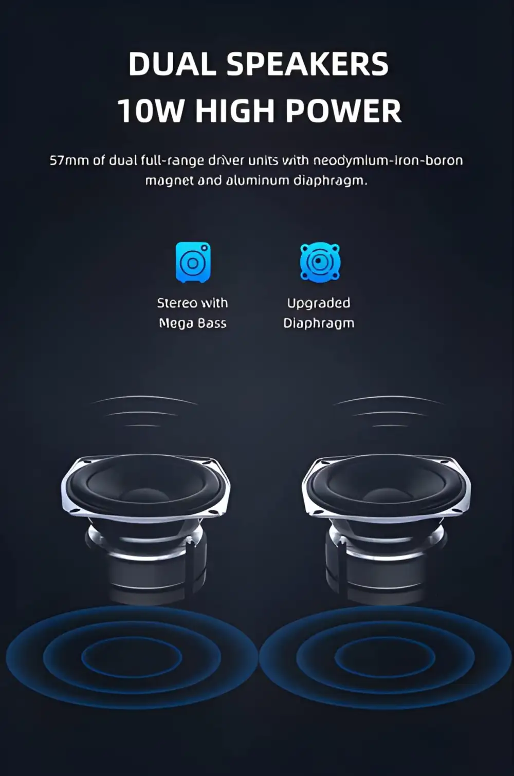 Indoor/outdoor Bluetooth speaker for clear loud audio