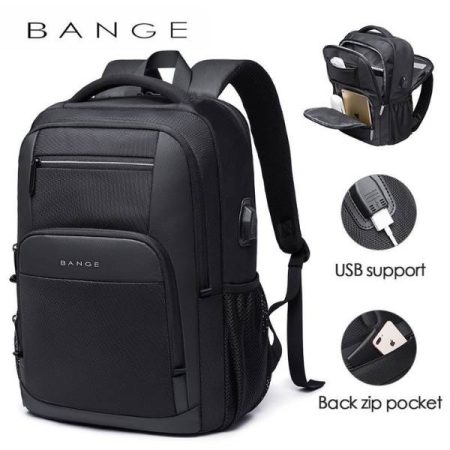 BANGE 1921 Large Capacity 15.6-inch Laptop Backpack (Black)
