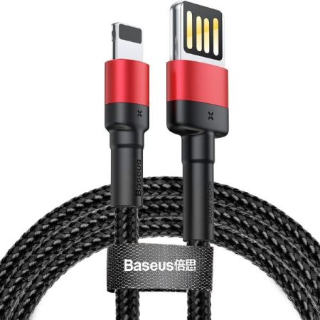 BASEUS Cafule Cable USB For iP 2.4A 1M CALKLF-G, gray-black