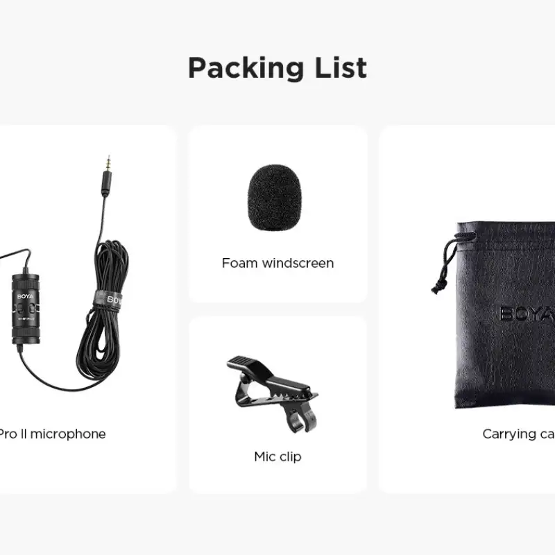 BOYA BY-M1 Pro Ⅱ Universal Lavalier Microphone