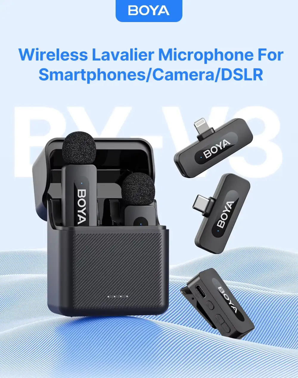 BOYA BY-V30 dual-channel wireless mic system with crisp audio