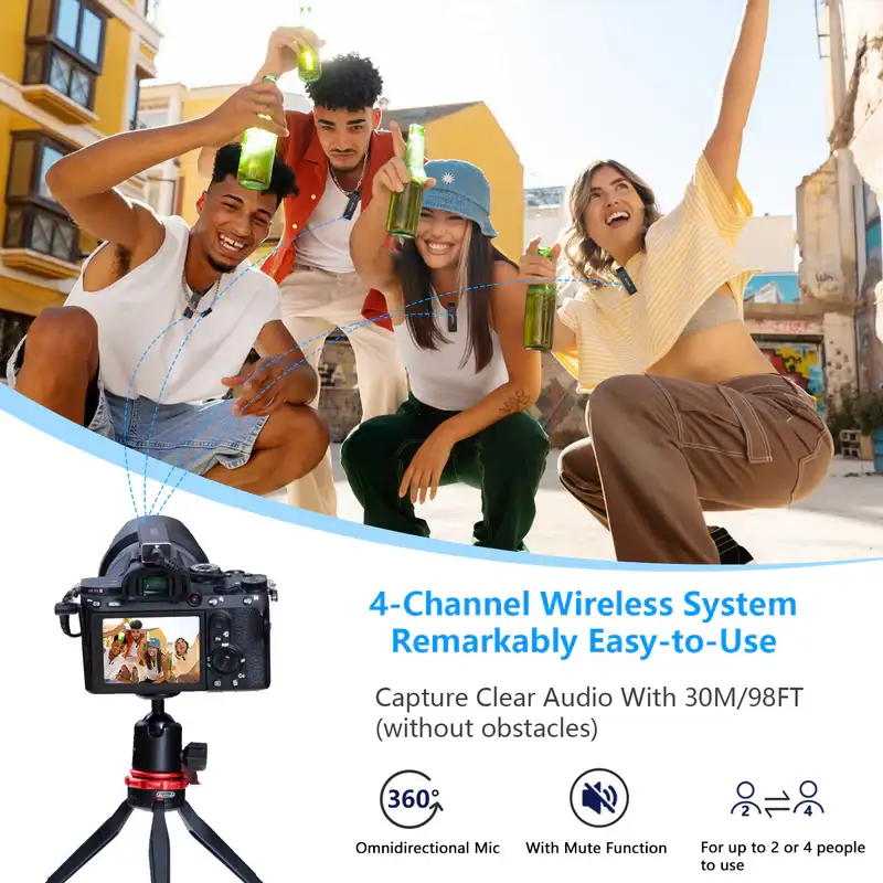 BOYA BY-W4 Ultracompact 2.4GHz Wireless Microphone System